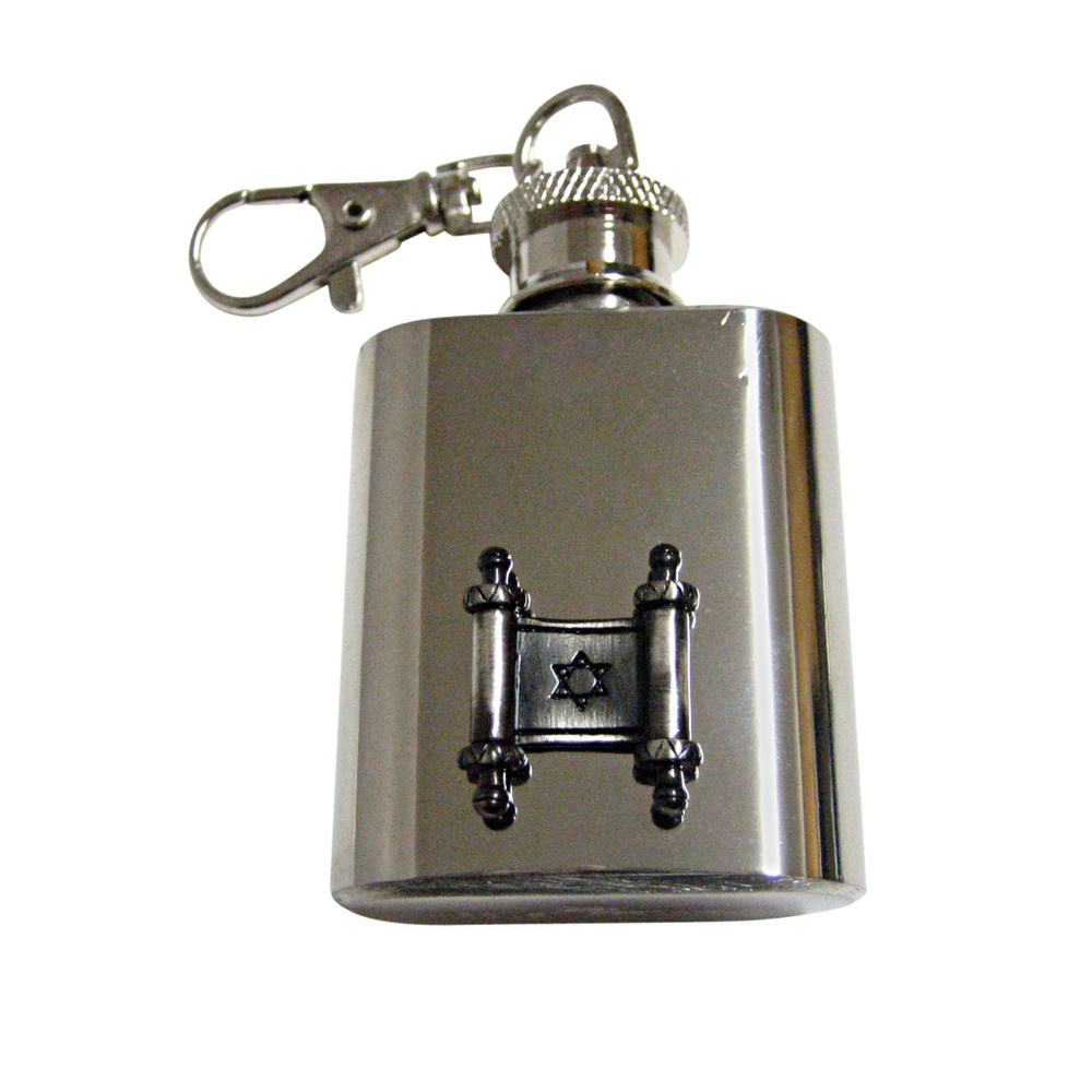 Torah Religious Scroll Keychain Flask - image 1